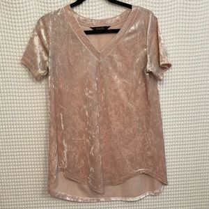 Blush Velvet Top